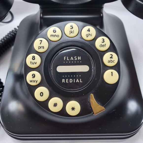 Vintage Grand Phone Flash Redial Touch Button Retro 1950’s Style Black - Picture 10 of 10